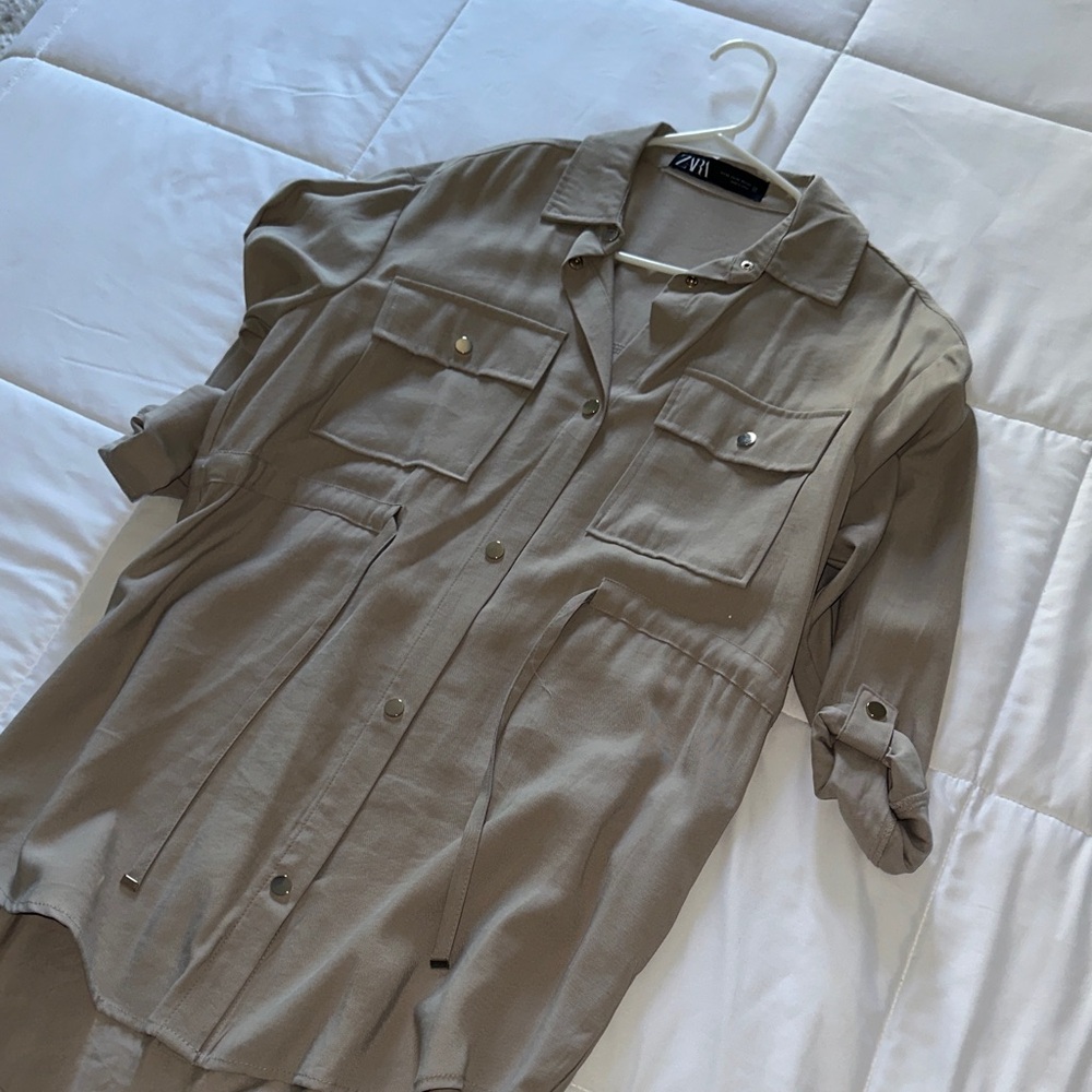 Zara button down dress